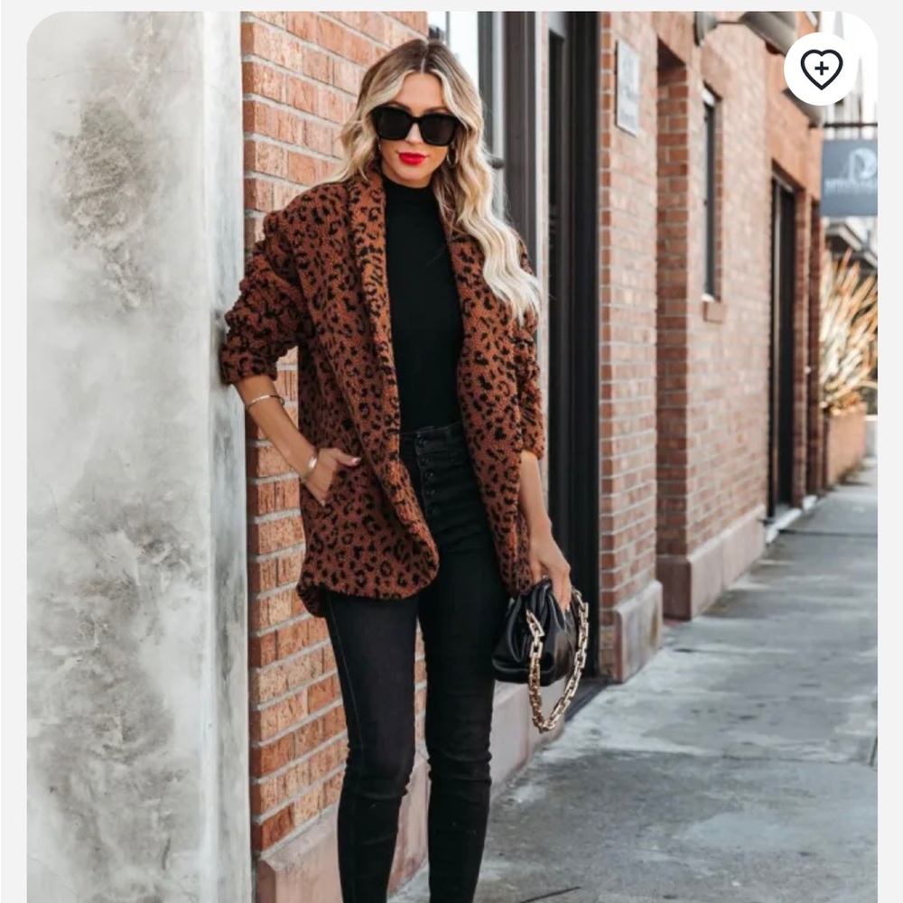 Trey Pocketed Leopard Teddy Jacket New still in bag.